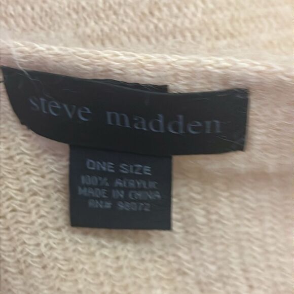 Steve Madden Blush Acrylic Long Wide Fashion Winter Scarf Tassels 83”, 22” OSFM - Picture 7 of 7